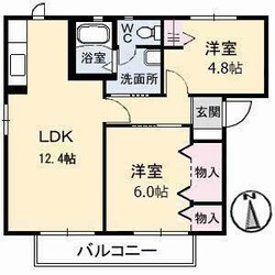 ルピナス御幸　Ｂ棟の物件間取画像